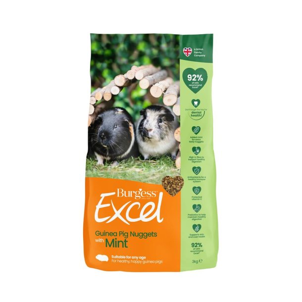 Burgess Excel Marsvinepiller m/mint
