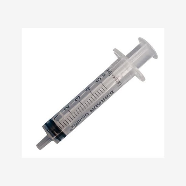 Sprjte til opflaskning 5 ml., steril