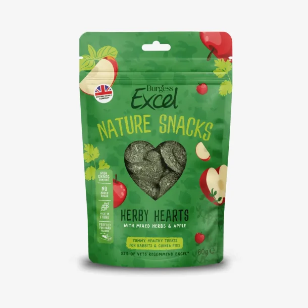 Burgess Excel Nature Snacks Herby Hearts