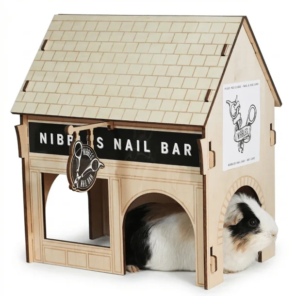 HayPigs! Nibbles Nail Bar � Byg din egen Marsvineby
