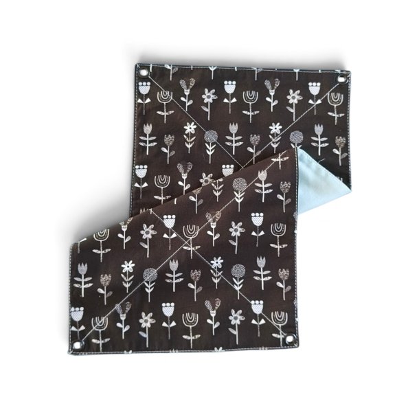 Dobbelt H�ngek�je - M�rk cacao m/blomst