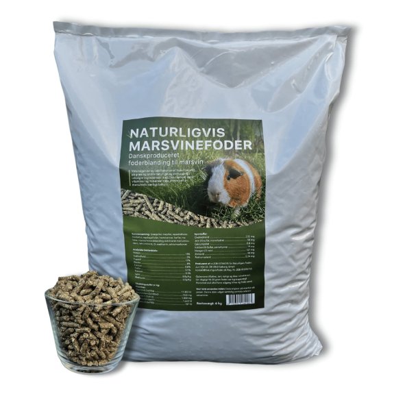 Naturligvis Marsvinefoder 3 eller 6 kg